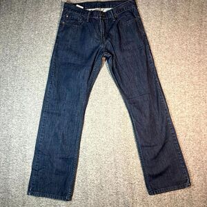 Levis 514  Cotton Blend Slim Straight Leg Mens 33x32 (32x30.5) Dark Denim Jeans